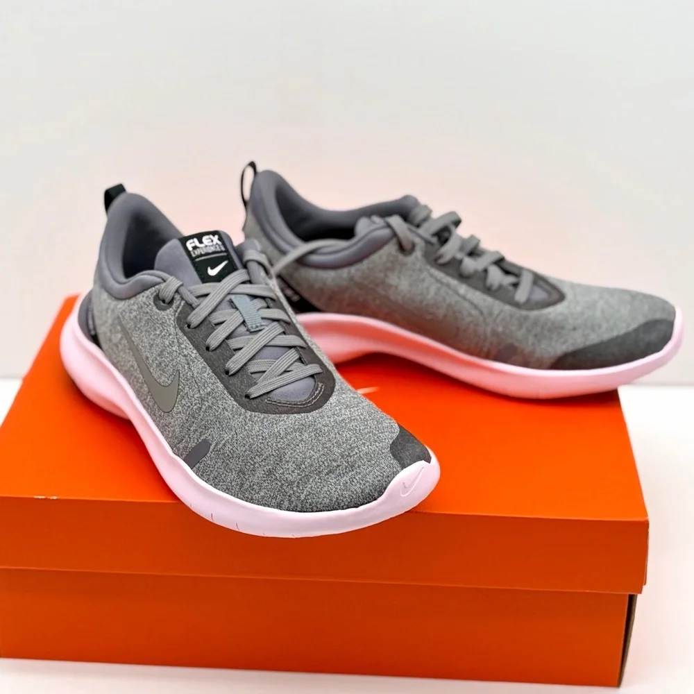 Nike Women's Gray & Pink Flex Running Shoes Size 8